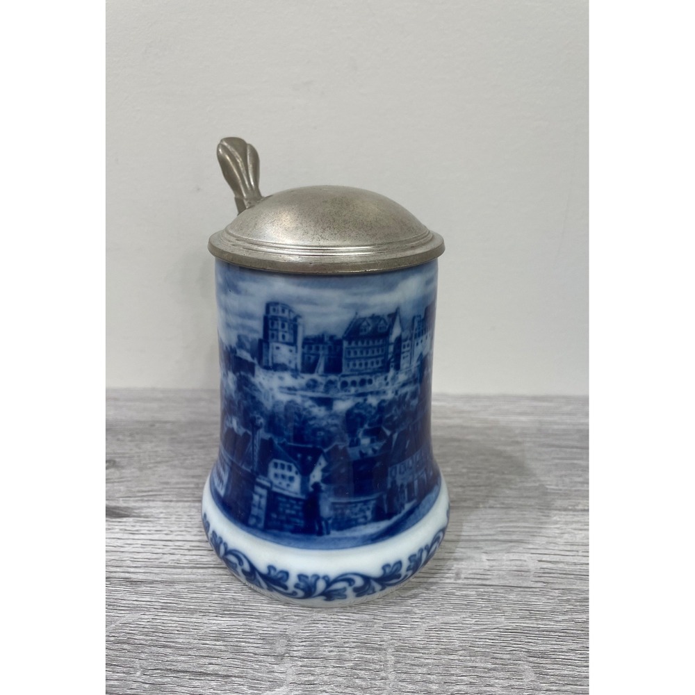 Berlin Design 1972 Schloß Heidelberg Beer Stein Cobalt Blue West Germany DBGM